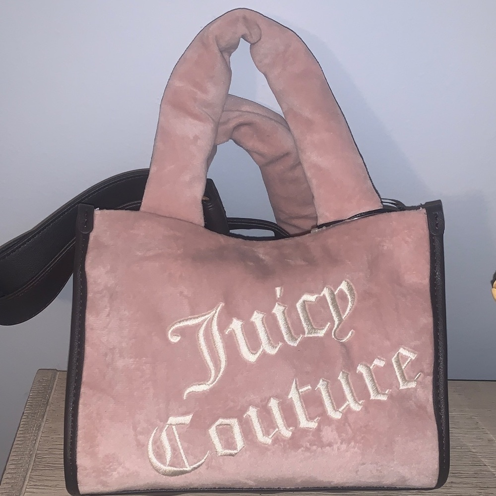 🆕- Juicy Couture Dusty Blush Velvet Tote/ Crossbody